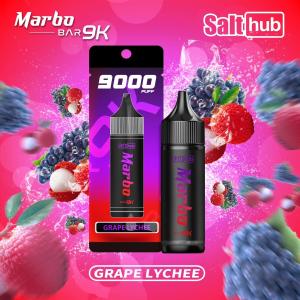 [PODDIS]Marbo Bar 9K Disposable - Grape Lychee องุ่น ลิ้นจี่ 9000Puffs 14ML Nic3`0mAh ชาร์จได้ ไม่มีสายคล้องคอ