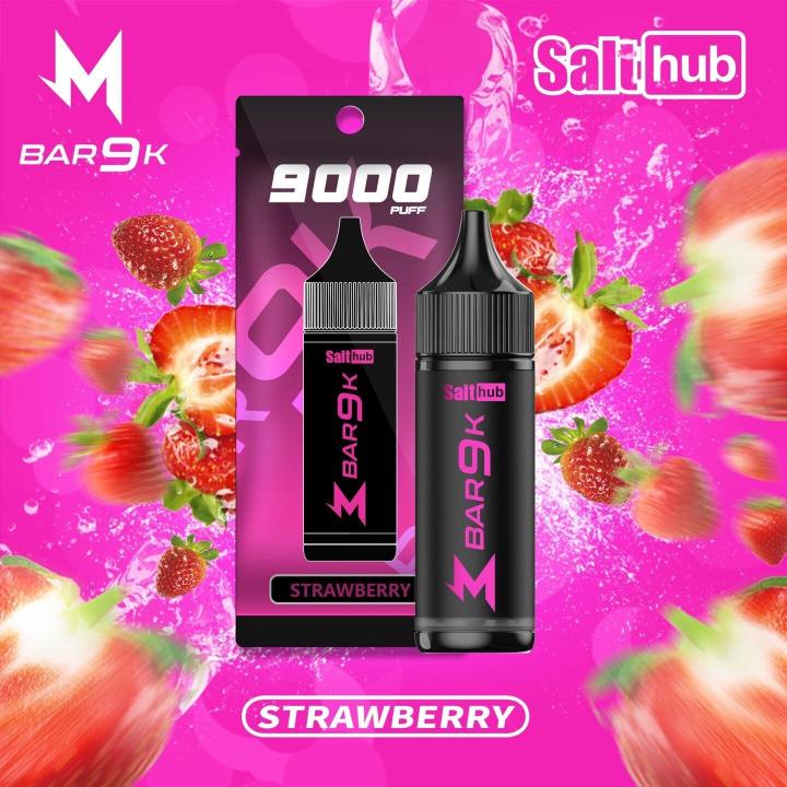 [PODDIS]Marbo Bar 9K Disposable - Strawberry สตรอว์เบอร์รี่ 9000Puffs 14ML Nic3`0mAh ชาร์จได้ ไม่มีสายคล้องคอ