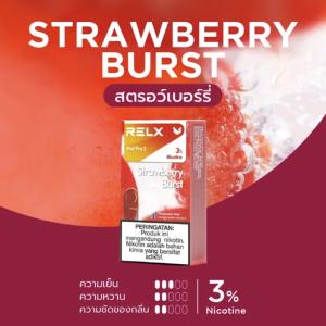 [CLOSESYSTEM]RELX Pod Pro2 (Infinity,Essential) - Strawberry Burst กลิ่นสตรอว์เบอร์รี่ 1.9ml Nic3% กล่อง1ตัว
